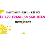 Bài 3.27 SGK Toán 7 tập 1 Kết nối tri thức